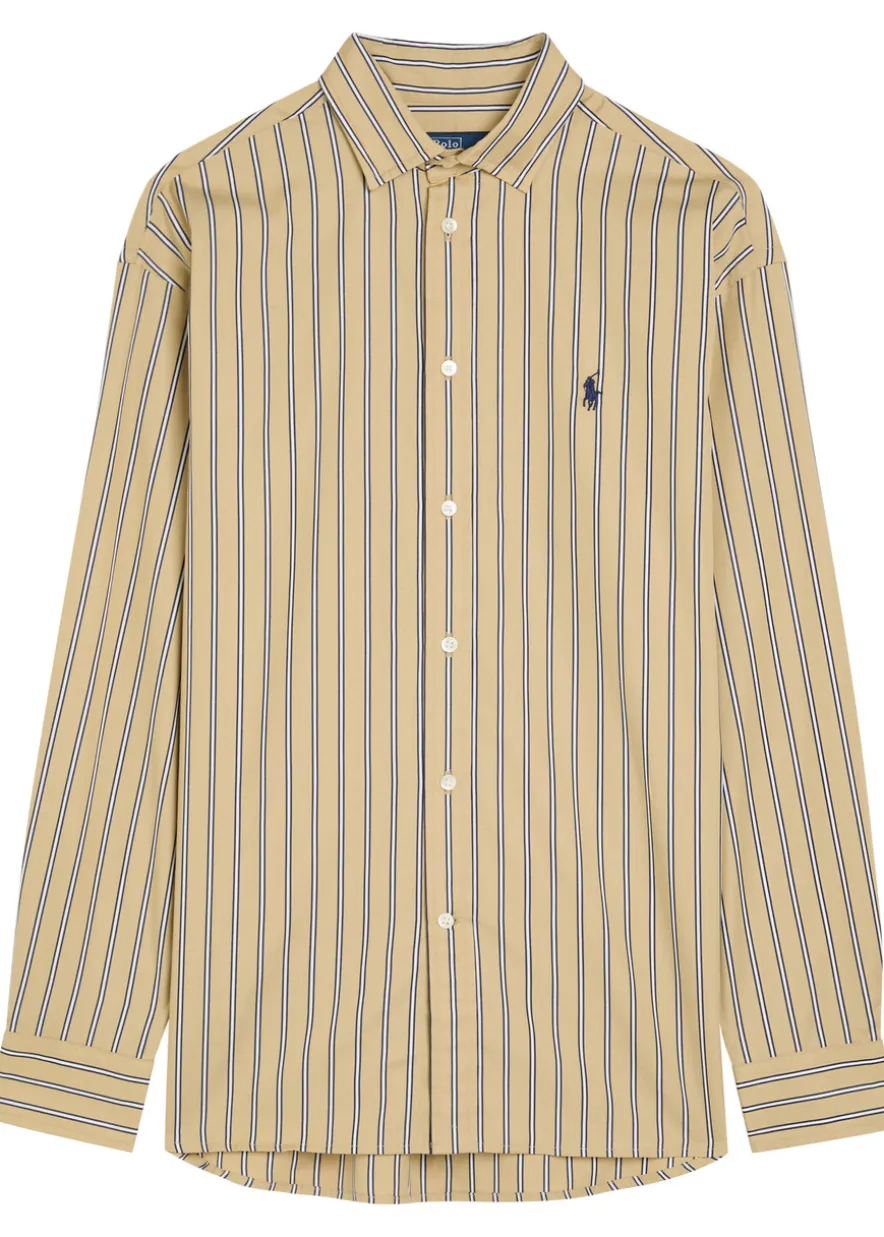 Striped cotton-poplin shirt