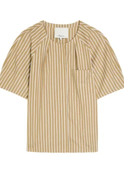 Striped cotton-poplin shirt
