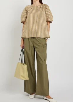 Striped cotton-poplin shirt