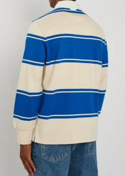 Striped cotton rugby shirt