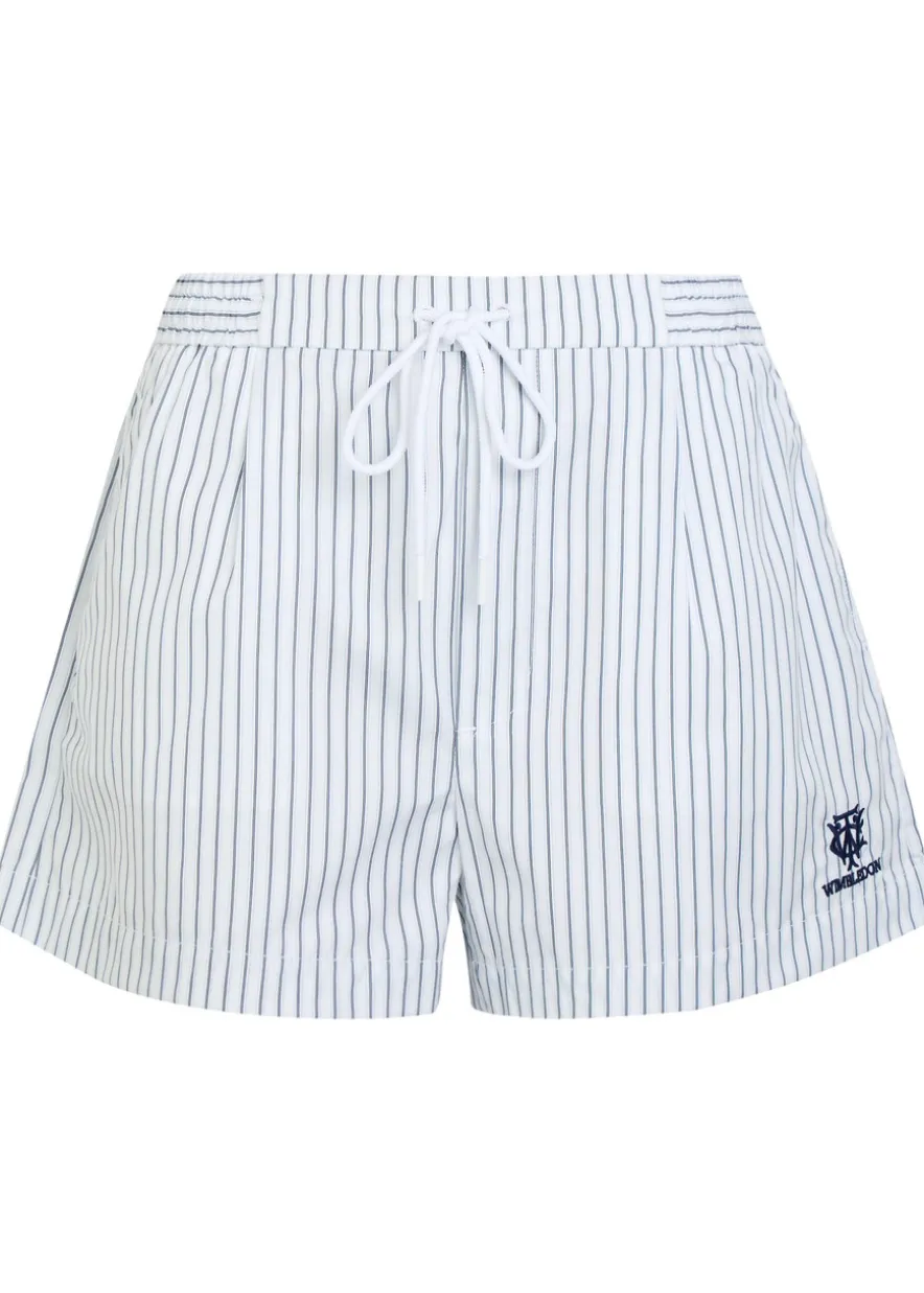 Striped cotton shorts