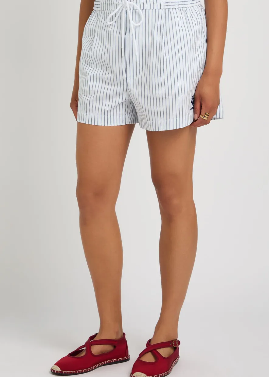 Striped cotton shorts