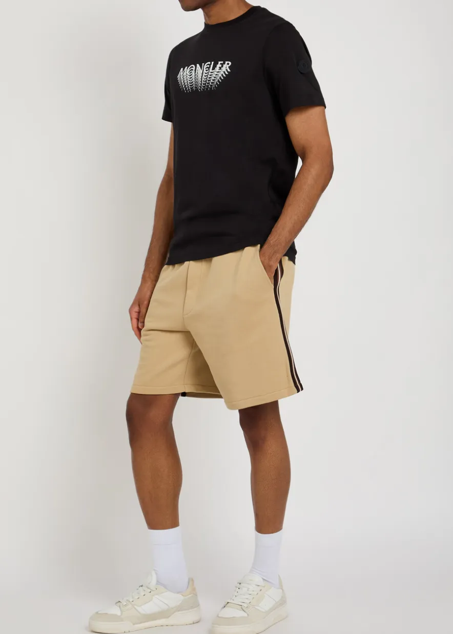Striped cotton shorts