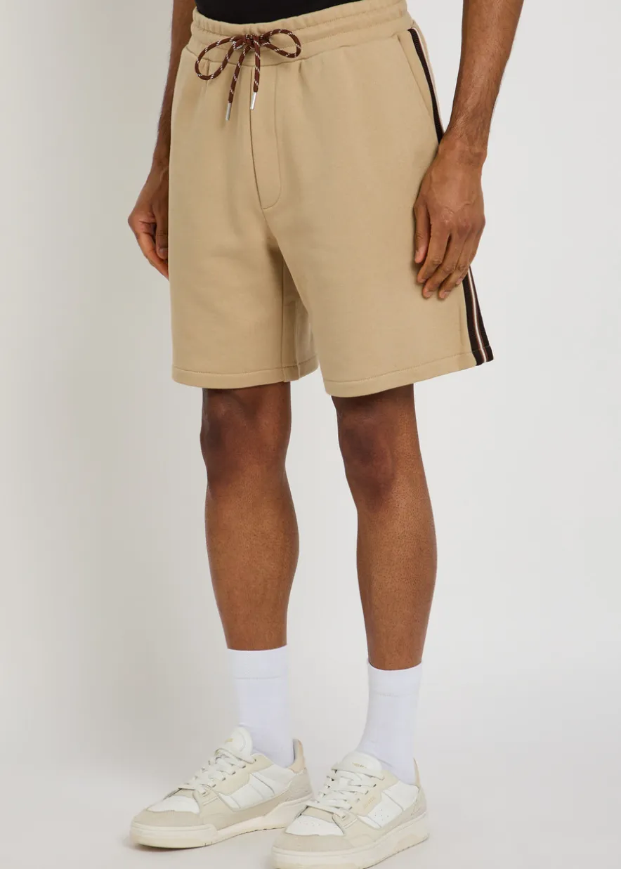 Striped cotton shorts