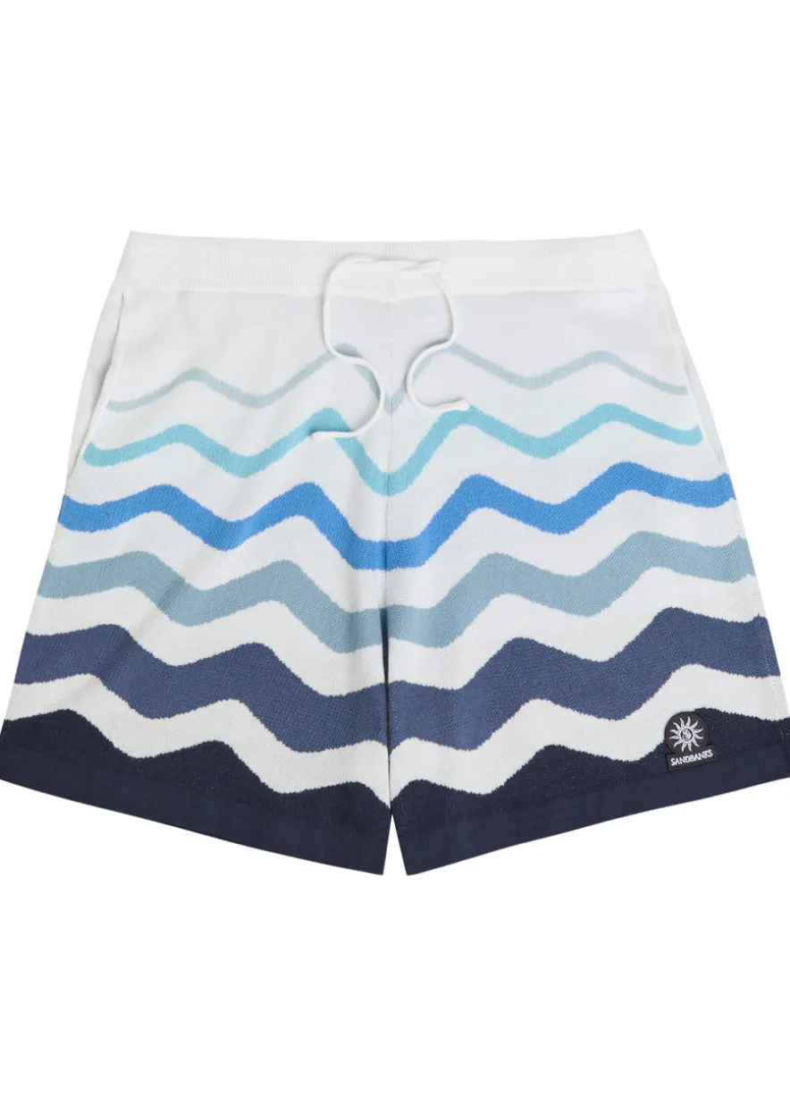 Striped cotton shorts