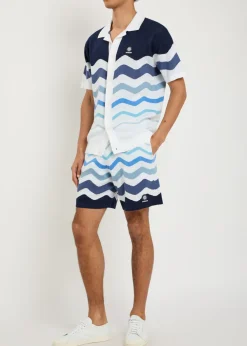 Striped cotton shorts