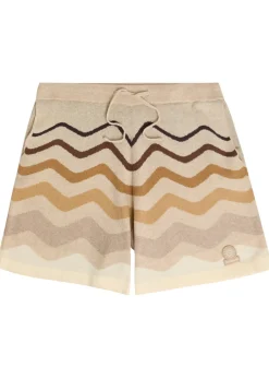 Striped cotton shorts