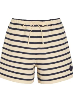 Striped cotton shorts