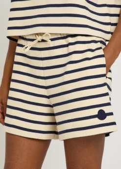 Striped cotton shorts