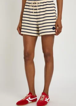 Striped cotton shorts