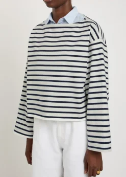 Striped cotton top
