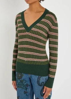 Striped knit jumper