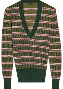 Striped knit jumper