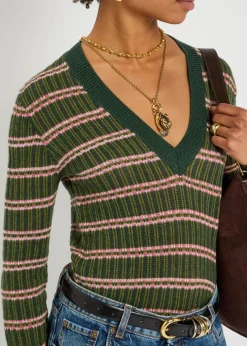 Striped knit jumper