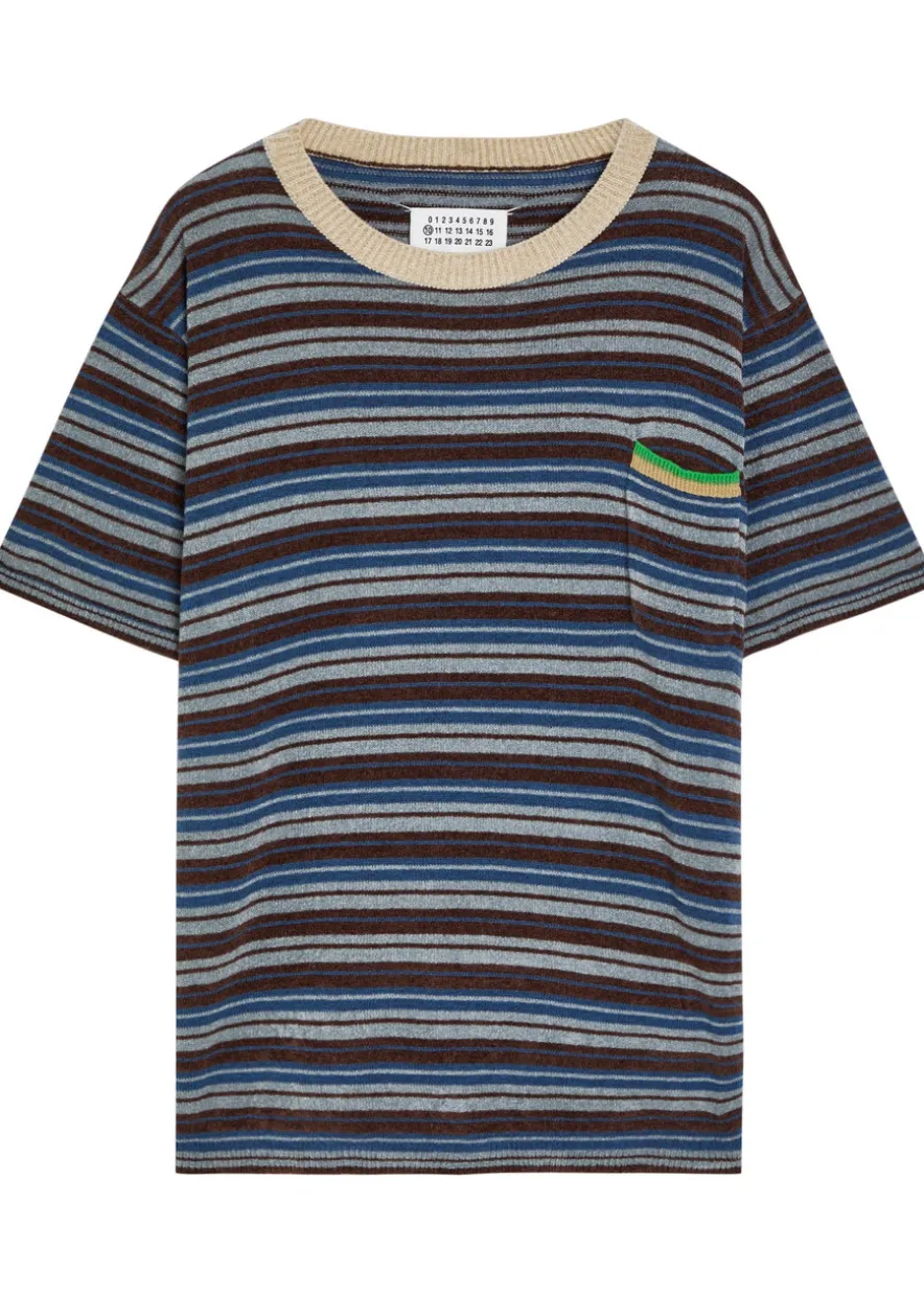 Striped knit T-shirt