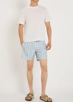 Striped nylon swim shorts