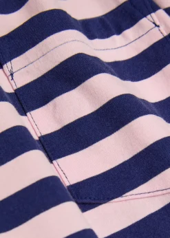 Striped patch pocket cotton T-shirt