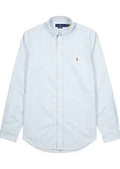 Striped piqué cotton Oxford shirt