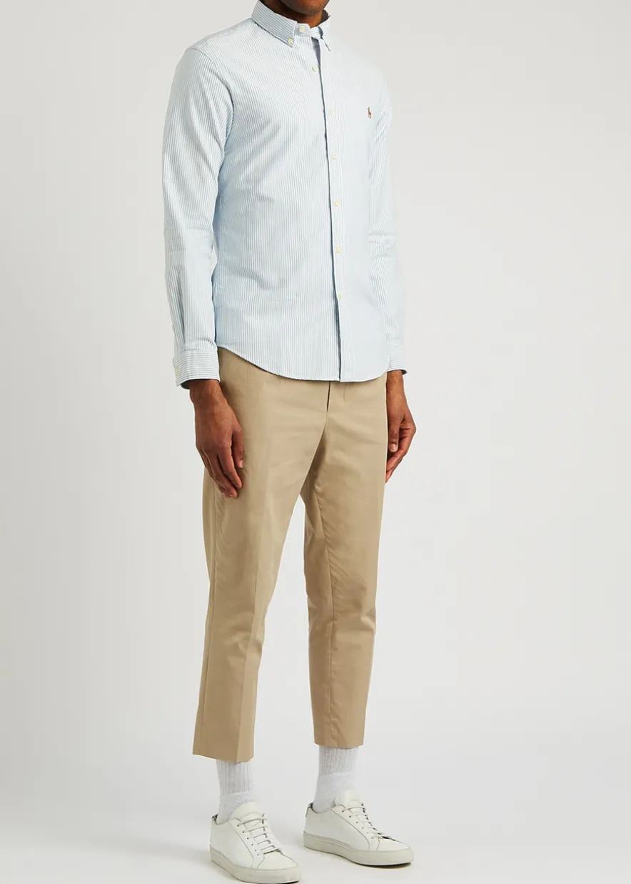 Striped piqué cotton Oxford shirt