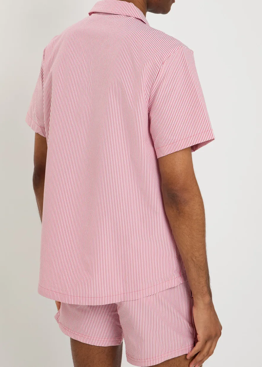 Striped seersucker shirt