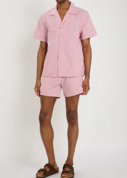 Striped seersucker shirt