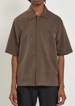 Striped seersucker shirt