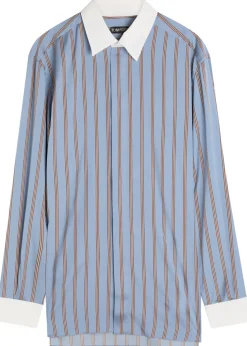 Striped silk shirt