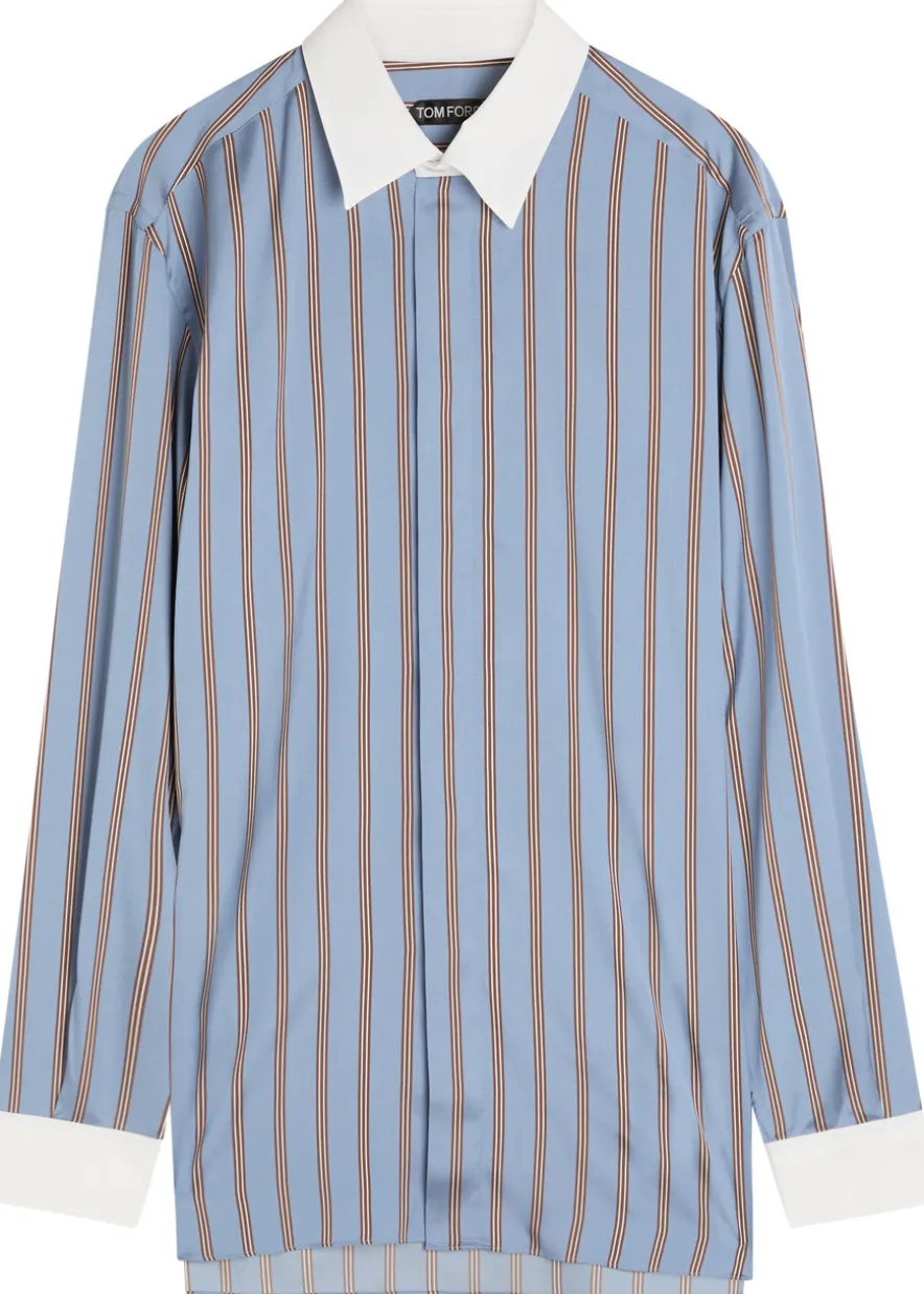 Striped silk shirt