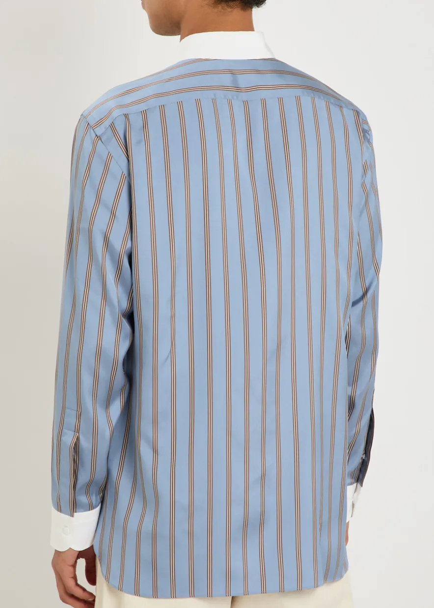 Striped silk shirt