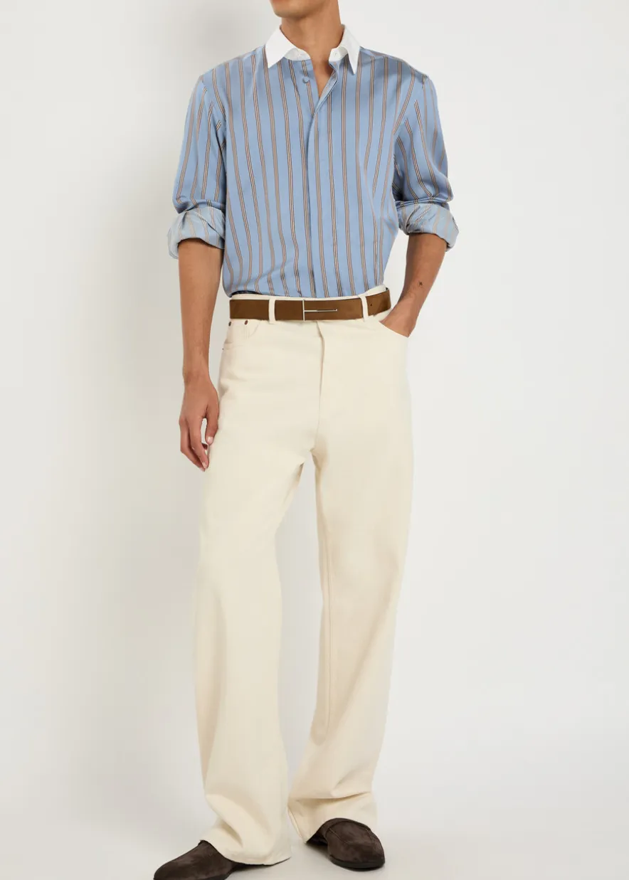 Striped silk shirt