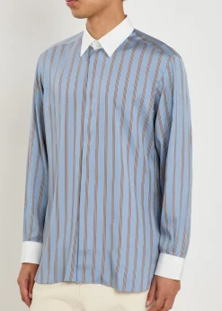 Striped silk shirt