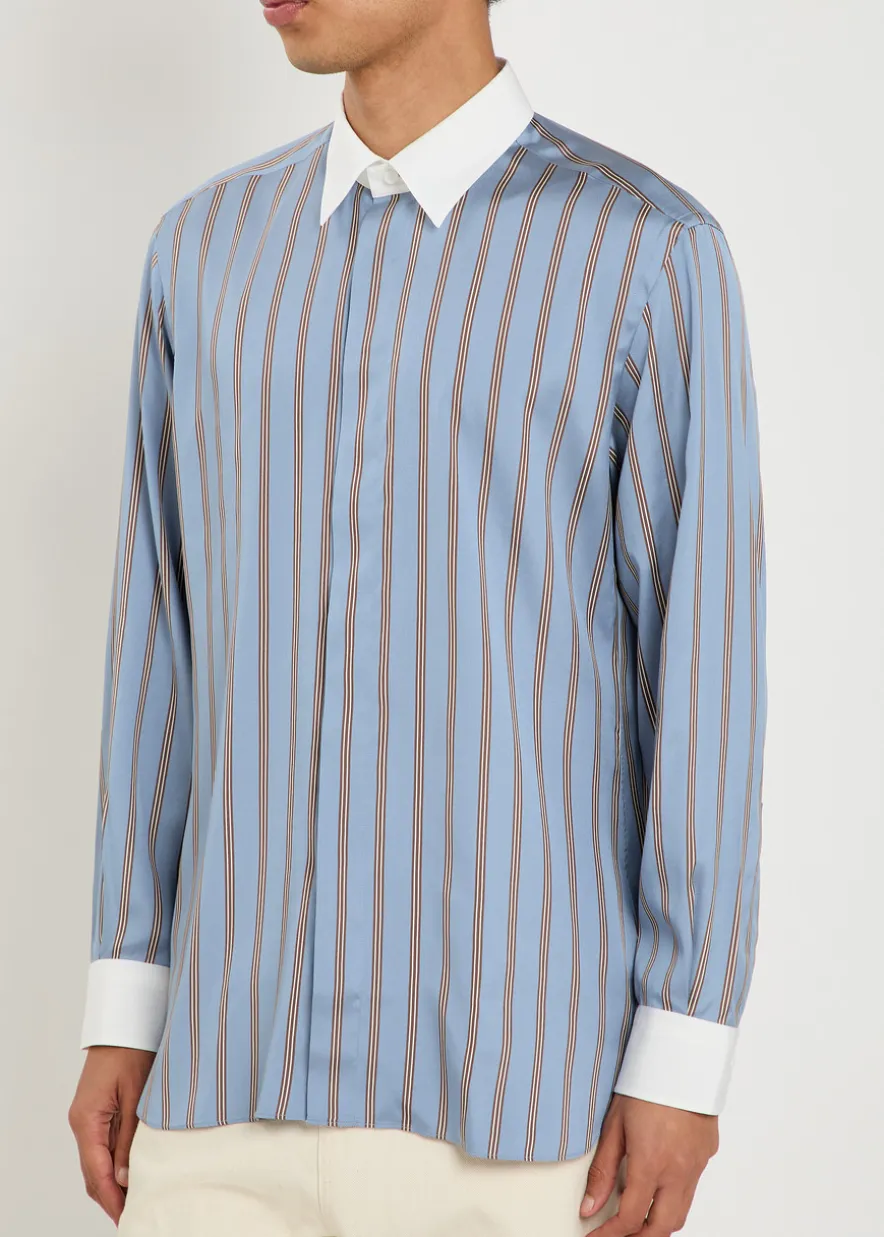 Striped silk shirt