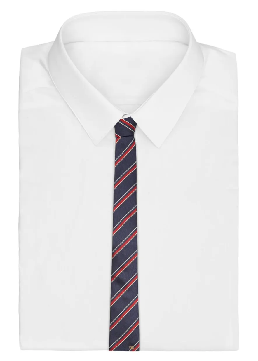 Striped silk tie