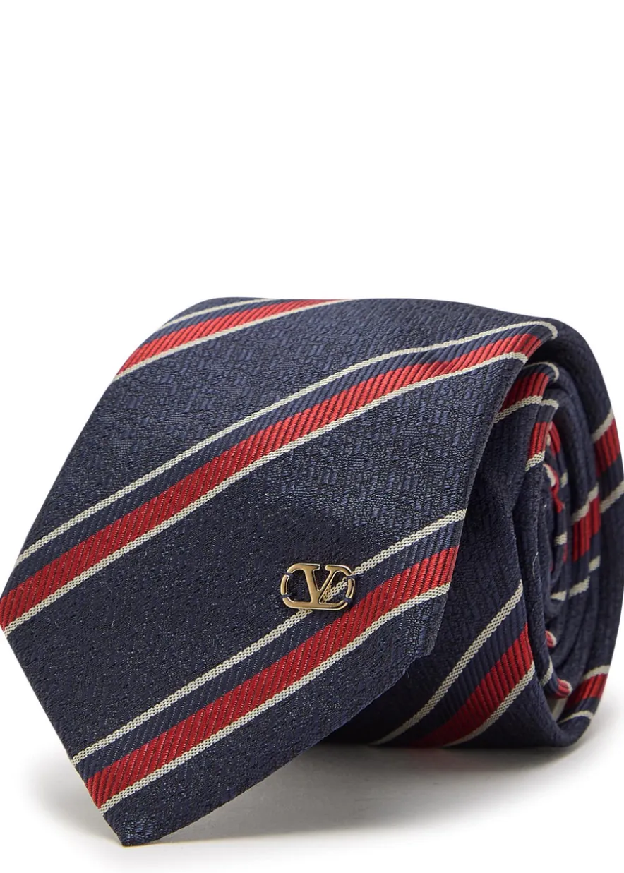 Striped silk tie