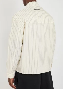 Striped textured cotton shirt
