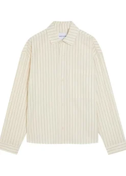 Striped textured cotton shirt