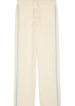 Striped wool and cashmere-blend sweatpants