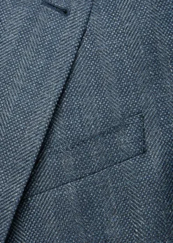 Striped wool and silk-blend blazer