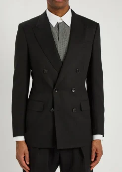 Striped wool blazer