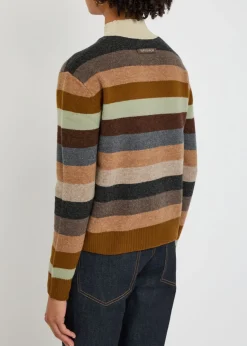 Striped wool top