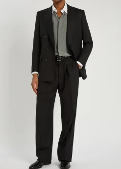 Striped wool trousers