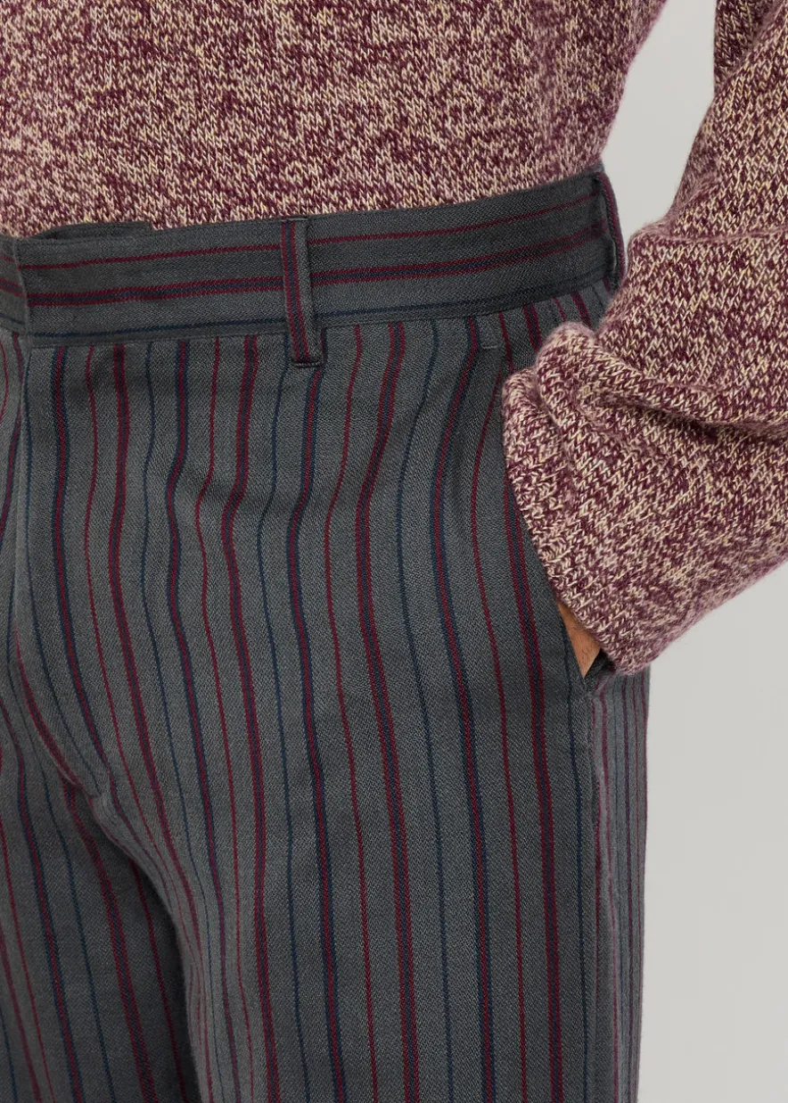 Stripe Slacker straight-leg wool and cashmere-blend trousers