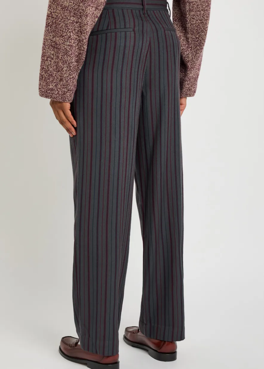 Stripe Slacker straight-leg wool and cashmere-blend trousers