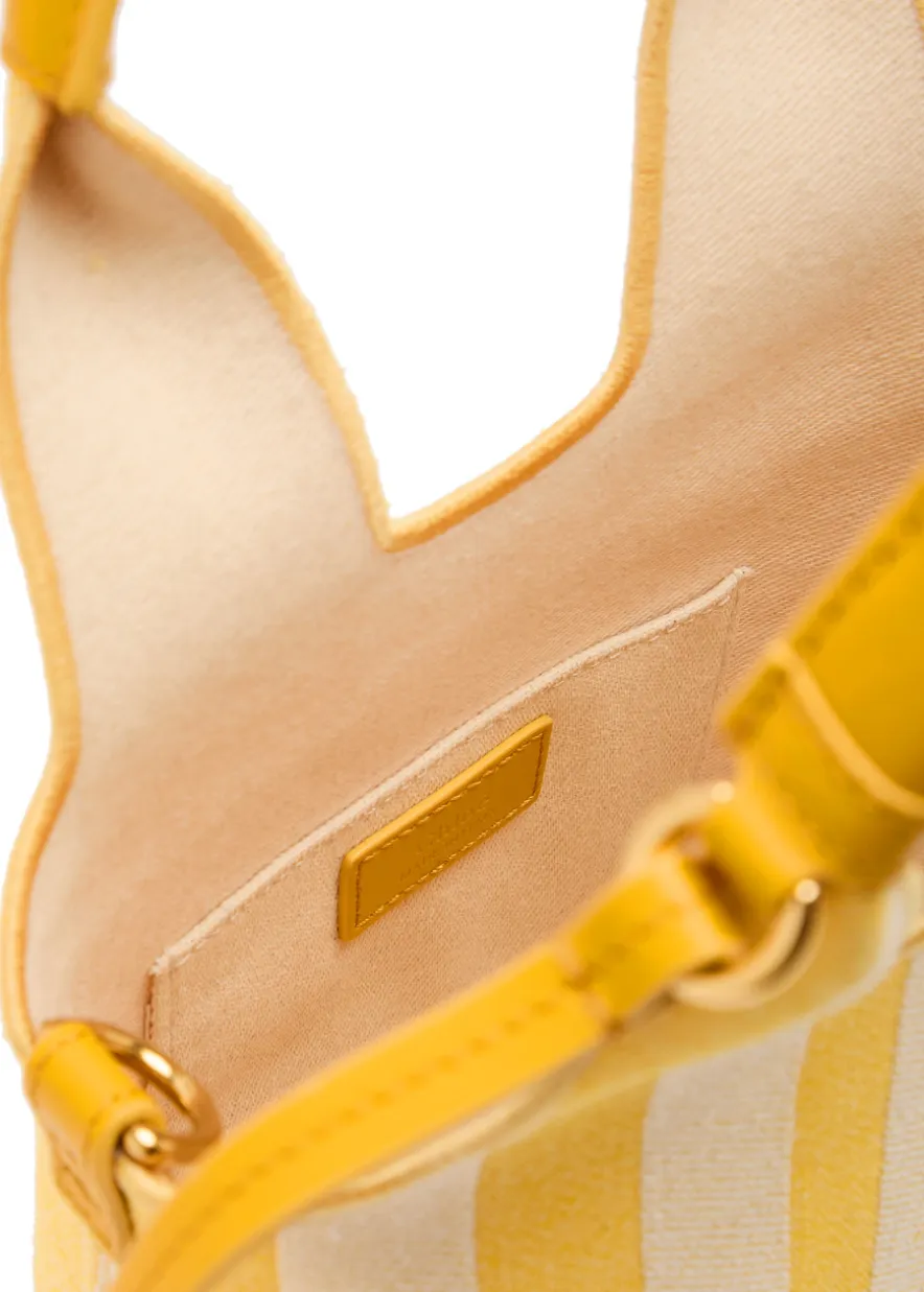 Stripy logo-jacquard canvas tote bag