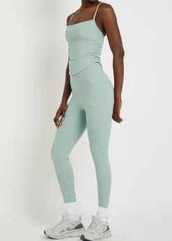 Studio ruched stretch-jersey leggings
