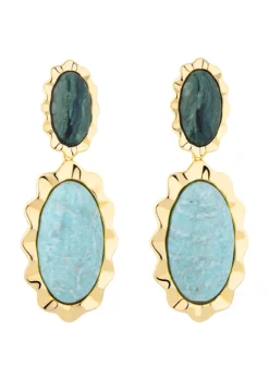 Sua gold-plated drop earrings
