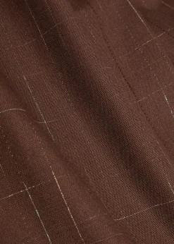 Subtle-check wool-blend midi skirt