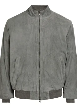 Suede bomber jacket