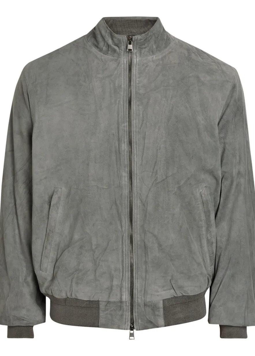 Suede bomber jacket