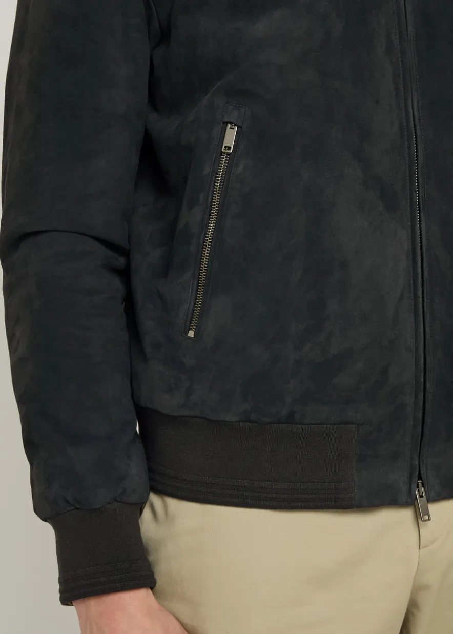 Suede bomber jacket